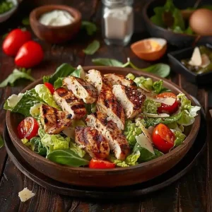 سالاد سزار با مرغ گریل